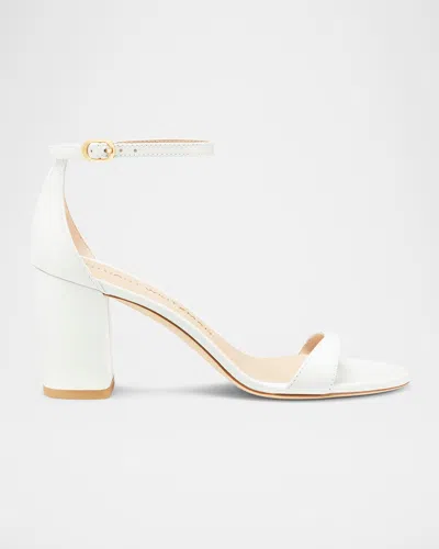 Stuart Weitzman Nudistarc 75mm Block Sandals In White