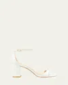 Stuart Weitzman Nudistarc 75mm Block Sandals In White