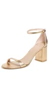 Stuart Weitzman Nudistarc Block Sandals 75mm Golden In Light Gold