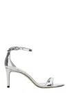 Stuart Weitzman Round-headed High-heeled Sandals In Grey