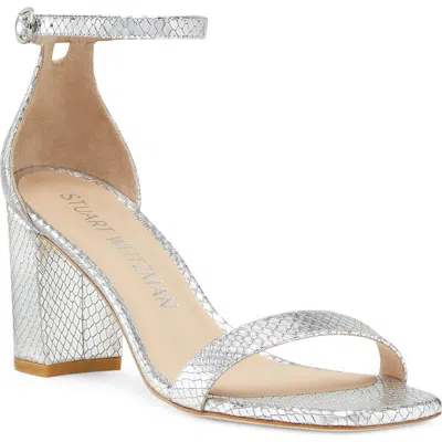 Stuart Weitzman Nudistcurve 75 Block Heel Sandal In Multi