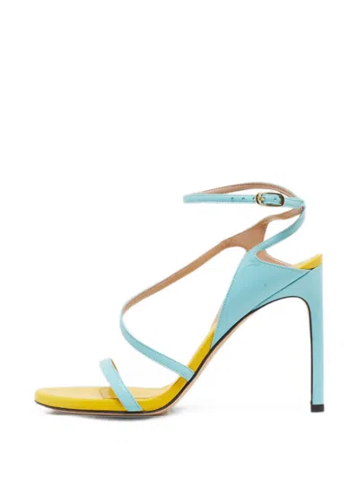 Pre-owned Stuart Weitzman Nudistcurve Ankle-strap Sandals In Blue