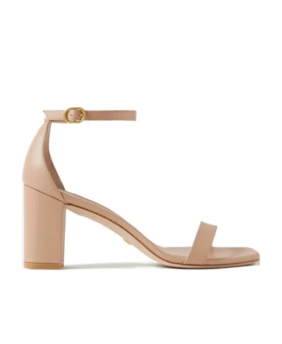 Stuart Weitzman Nudistcurve Heel Sandals In Brown