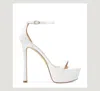 Stuart Weitzman Nudistcurve Hollywood Platform Sandal High Heel Sandals In White