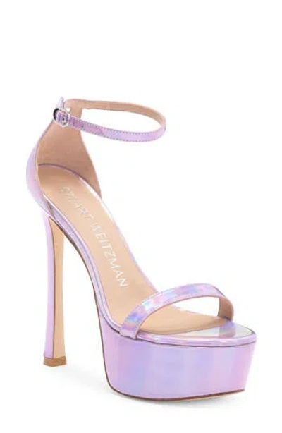 Stuart Weitzman Nudistcurve Hollywood Sandal In Amatista