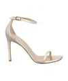Stuart Weitzman Golden Sandals In Nude