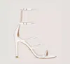 Stuart Weitzman Nudistglam 100 Gladiator Sandal In White & Clear