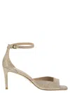 Stuart Weitzman Nudistia 75 Sandal In Gold