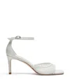 Stuart Weitzman Nudista 75 Sandal In White/frosted White/cream