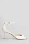 Stuart Weitzman Nudistia Sandals With Square Head And High Heels In Neutral