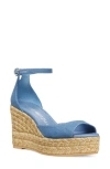 Stuart Weitzman Nudistia Espadrille Wedge Sandal In Blue