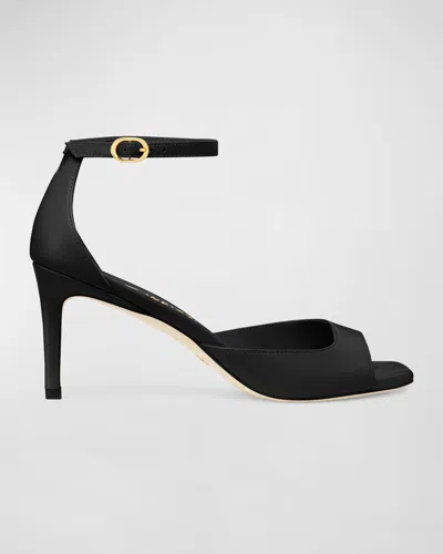 Stuart Weitzman Women's Nudistia 75 Ankle Strap High Heel Sandals In Black