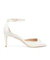 Stuart Weitzman Nudistia Sandals With Square Head And High Heels In White