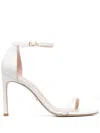 Stuart Weitzman Nudistsong 100mm High Heel Sandals In White