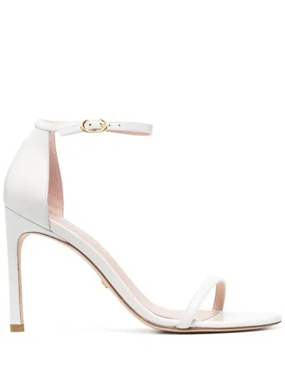 Stuart Weitzman Nudistsong 100mm High Heel Sandals In White