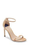 Stuart Weitzman Nudistsong Ankle Strap Sandal In Adobe Patent