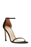 Stuart Weitzman Nudistsong Ankle Strap Sandal In Black Dress Nappa
