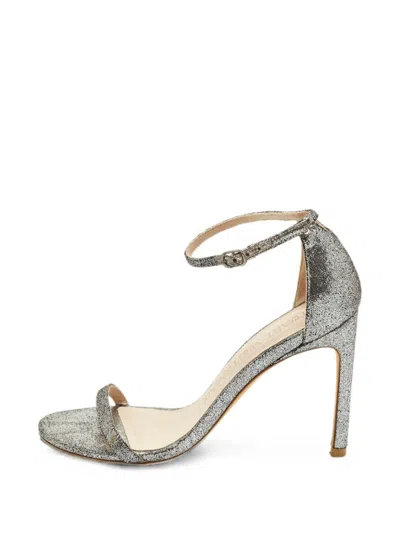 Pre-owned Stuart Weitzman Nudistsong Ankle-strap Sandals In Silver