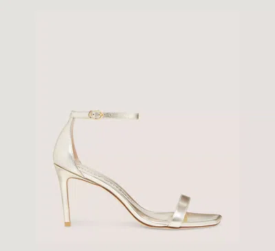 Stuart Weitzman Nunakedcurve 85 Sandal In Light Gold