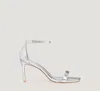 Stuart Weitzman Nunakedcurve 85 Sandal In Silver