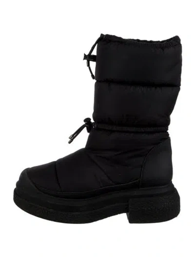 Pre-owned Stuart Weitzman Nylon Boots In Black