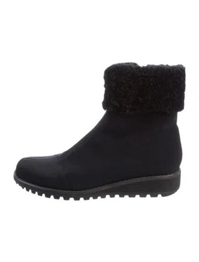 Pre-owned Stuart Weitzman Nylon Rain Boots In Black