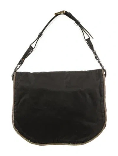 Pre-owned Stuart Weitzman Nylon Shoulder Bag In Black