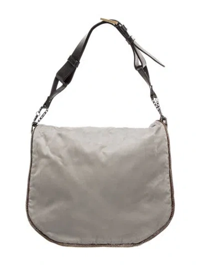Pre-owned Stuart Weitzman Nylon Shoulder Bag In Gray