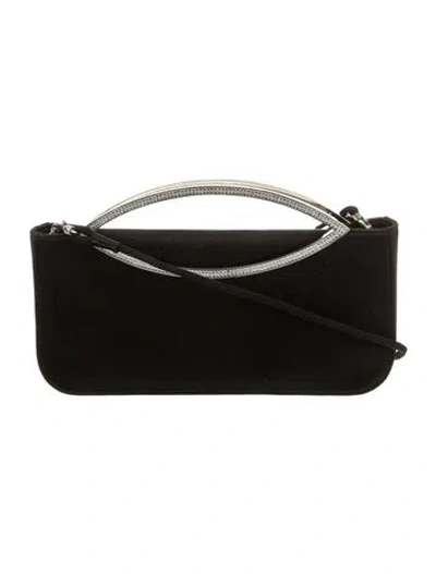 Pre-owned Stuart Weitzman Nylon Top Handle Bag In Black