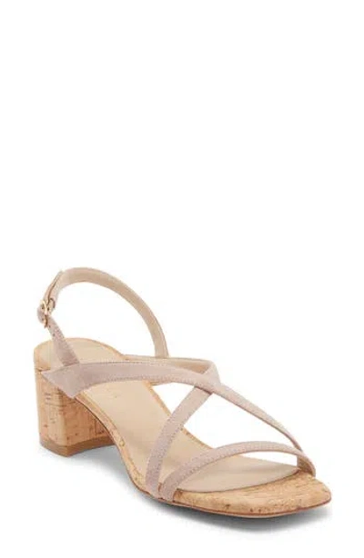 Stuart Weitzman Oasis 50 Block Heel Sandal In Brown