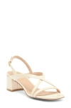 Stuart Weitzman Oasis 50 Block Heel Sandal In Light Gold