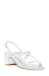 Stuart Weitzman Oasis 50 Block Sandal In Silver