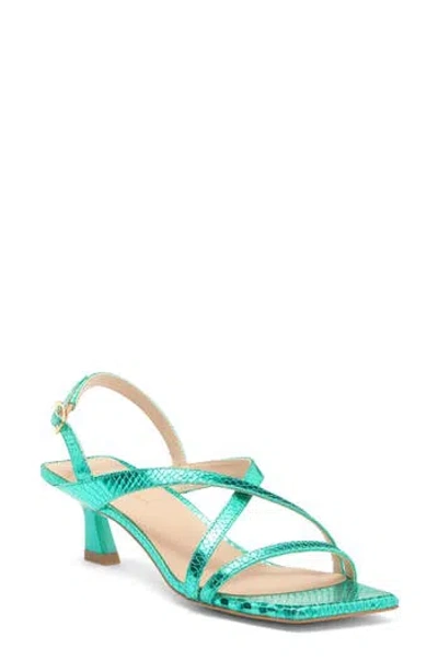 Stuart Weitzman Oasis 50 Kitten Heel Slingback Sandal In Capri