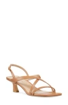 Stuart Weitzman Oasis 50 Kitten Heel Slingback Sandal In Tan