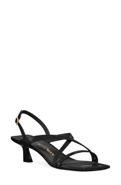 Stuart Weitzman Oasis 50 Slingback Sandal In Black