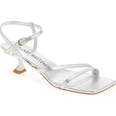 Stuart Weitzman Oasis 50 Slingback Sandal In Silver