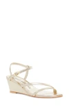 Stuart Weitzman Oasis 50 Wedge Sandal In Gold