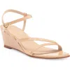 Stuart Weitzman Oasis 50 Wedge Sandal In Golden Beige
