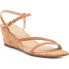 Stuart Weitzman Oasis 50 Wedge Sandal In Nougat