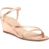 Stuart Weitzman Oasis 50 Wedge Sandal In Rose Gold