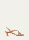 Stuart Weitzman Women's Strapeze 85 Strappy Slip On High Heel Sandals In Tan