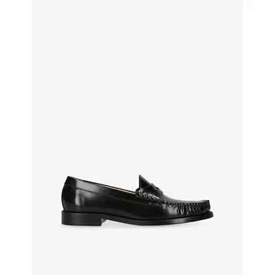 Stuart Weitzman Omens Lottie Patent-leather Loafers Black Eur 41 / 8 Uk
