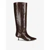 Stuart Weitzman 50mm Naomi Boots In Brown