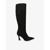 Stuart Weitzman Vinnie Leather Knee-high Boots In Black
