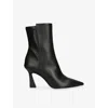 Stuart Weitzman 50mm Vinnie Leather Ankle Boots In Black
