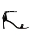 Stuart Weitzman One-word Buckle High-heeled Sandals In Black