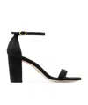 Stuart Weitzman Nudistcurve 75 Block Heel Sandal In Black