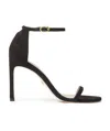 Stuart Weitzman One-word Loop Sandals With High Heels In Black