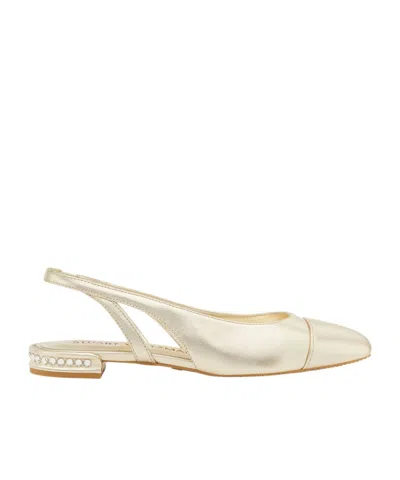 Stuart Weitzman Crystal Slingback In Light Gold
