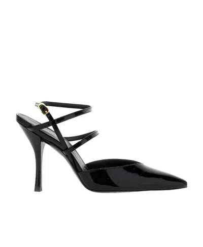 Stuart Weitzman Open-heeled High Heels In Black